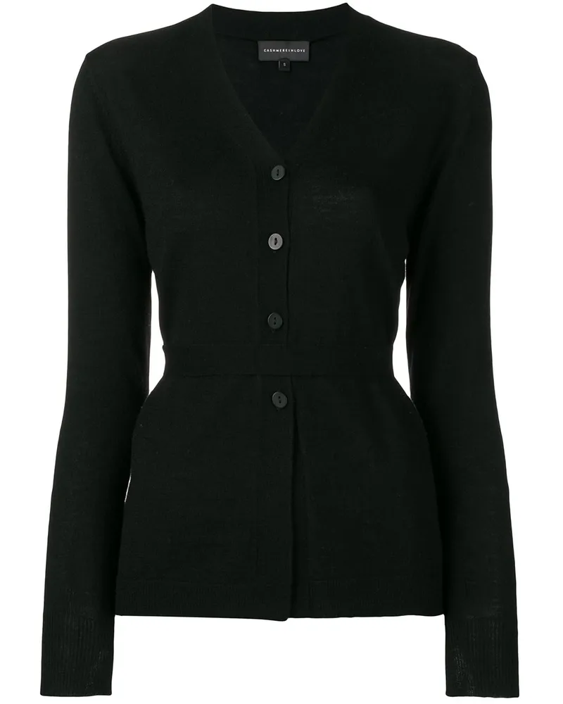 Cashmere In Love Suri' Cardigan - Schwarz Schwarz