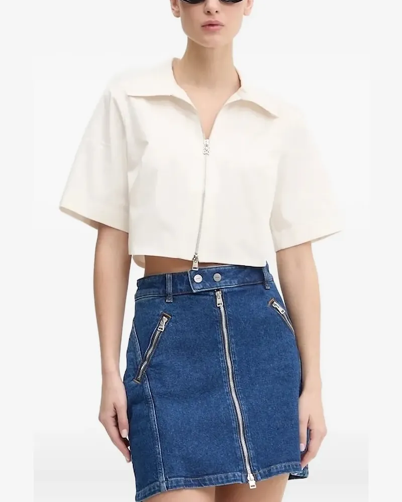 HUGO BOSS Cropped-Hemd mit Reißverschluss - Nude Nude