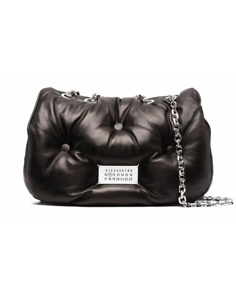 Maison Margiela Mittelgroße Glam Slam Schultertasche - Schwarz Schwarz