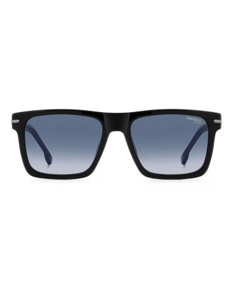 Carrera Sonnenbrille mit eckigem Gestell - Schwarz Schwarz