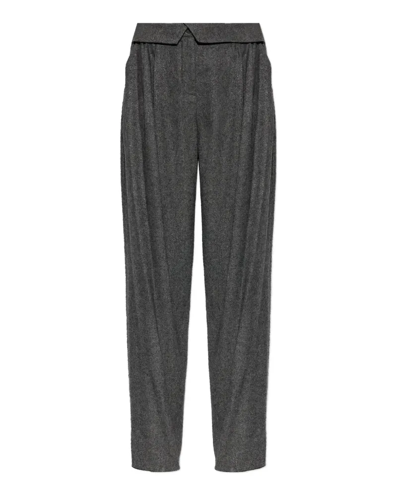 Emporio Armani Bundfaltenhose mit Lurex-Garn - Grau Grau