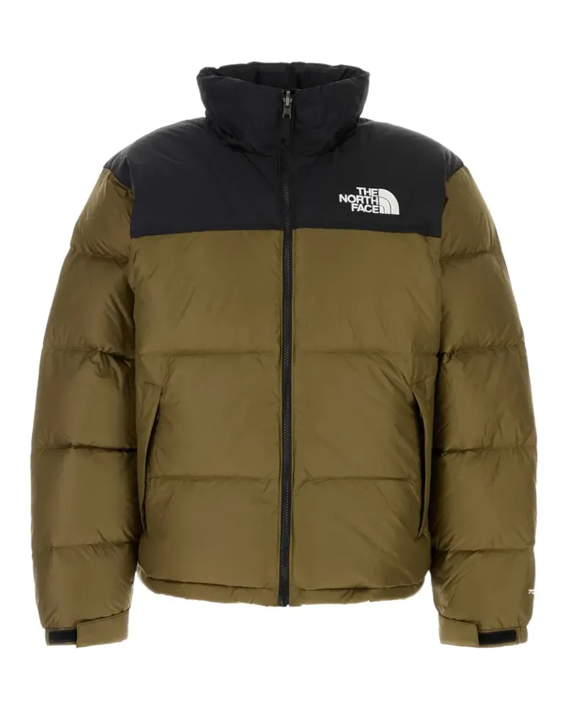 The North Face 1996 Nuptse zweifarbige wattierte Jacke - Grün Grün