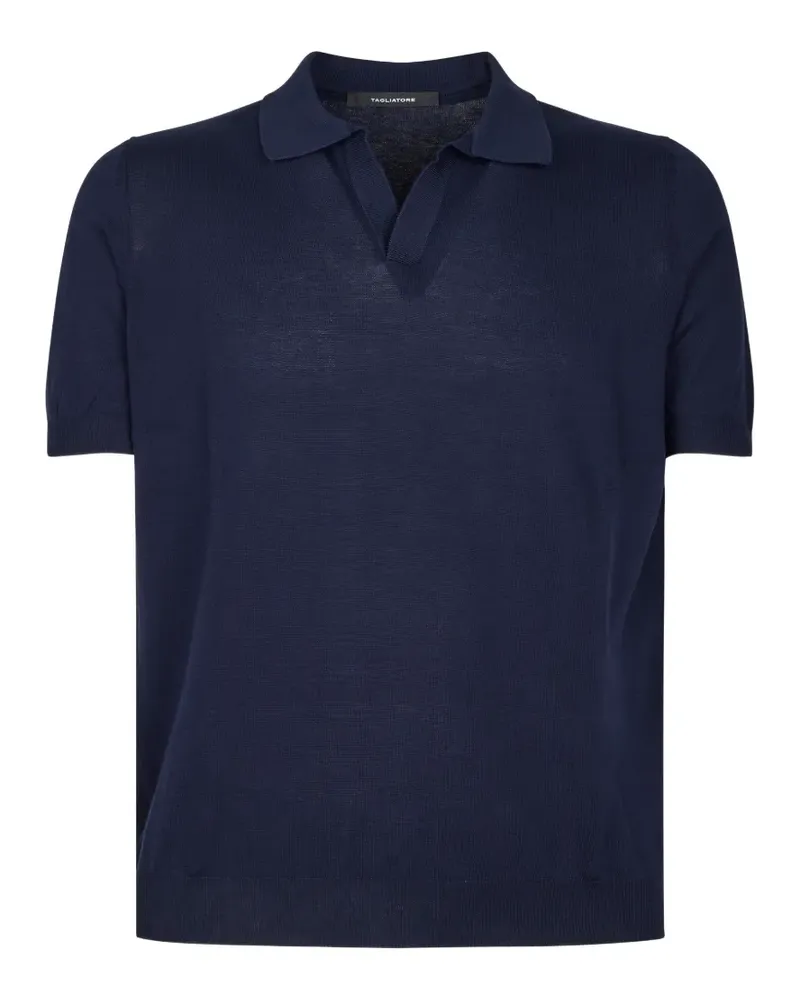 Tagliatore Kurzärmeliges Poloshirt - Blau Blau