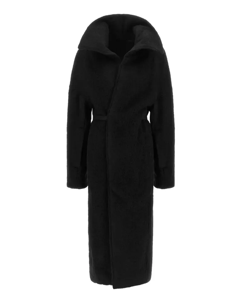 Rick Owens Dracucollar Mantel mit Gürtel - Schwarz Schwarz