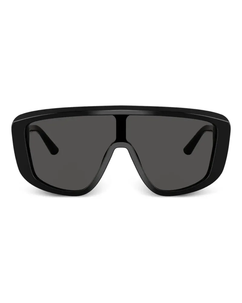 Dolce & Gabbana gold-tone rectangle sunglasses - Schwarz Schwarz