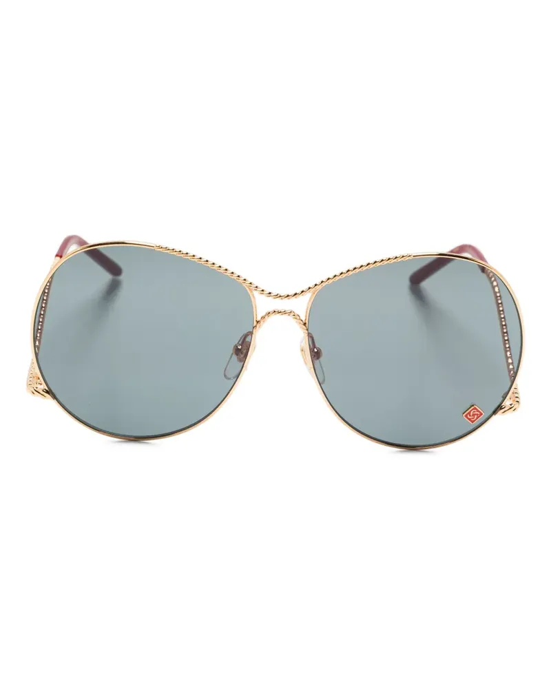 Casablanca Paris Ovale Sonnenbrille mit verdrehtem Design - Rot Rot