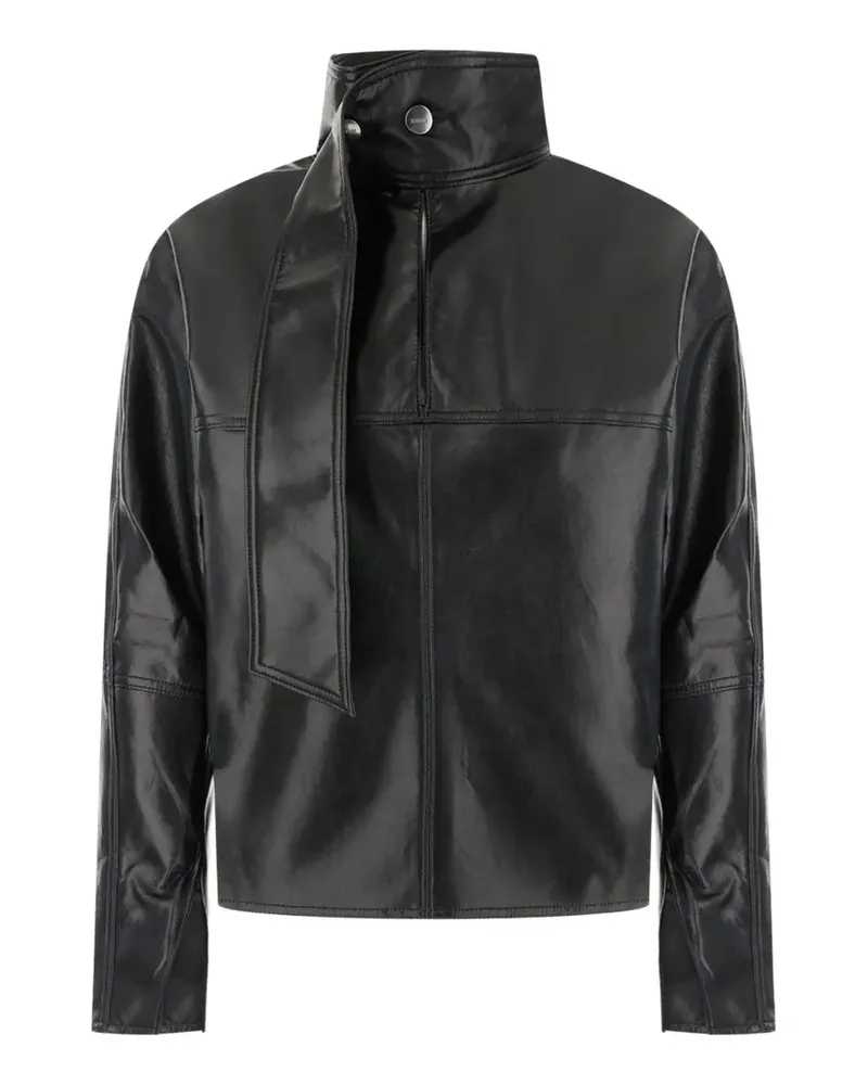 AGOLDE scarf-detail panelled jacket - Schwarz Schwarz