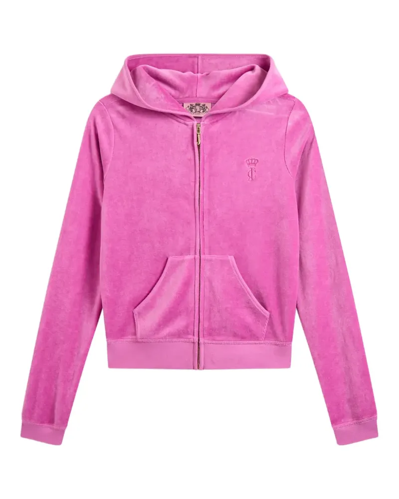 Juicy Couture Heritage Hoodie aus Velours - Rosa Rosa