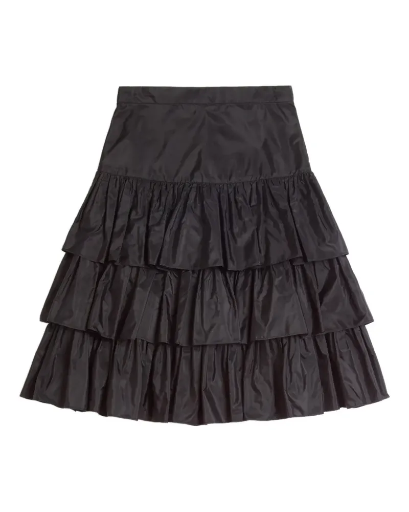 Valentino Garavani Gerüschter Taft-Rock - Schwarz Schwarz