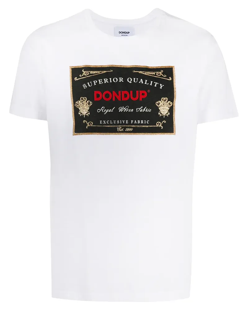 Dondup T-Shirt mit Logo-Print - Weiß Weiß