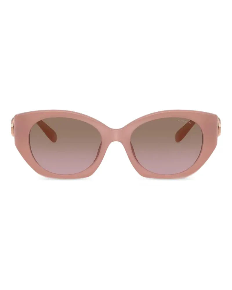 Coach Cat-Eye-Sonnenbrille mit Logo-Schild - Rosa Rosa