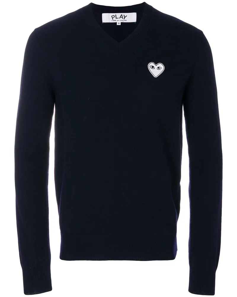 Comme des Garçons Wollpullover mit V-Ausschnitt - Blau Blau
