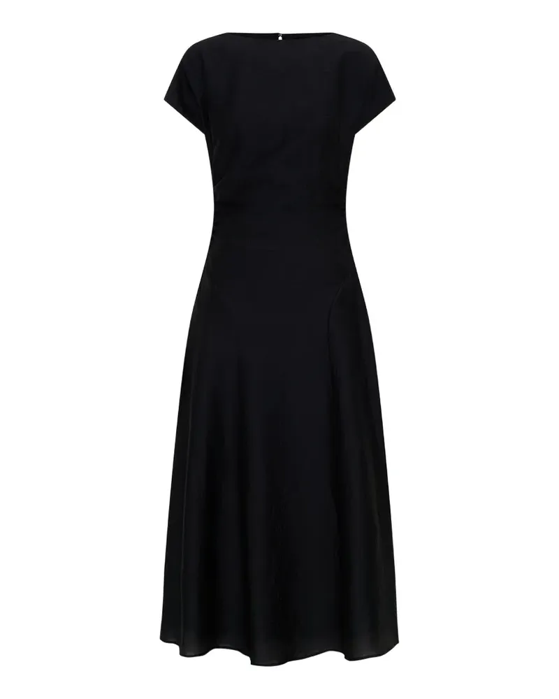 Anna Quan Skyla gathered midi dress - Schwarz Schwarz