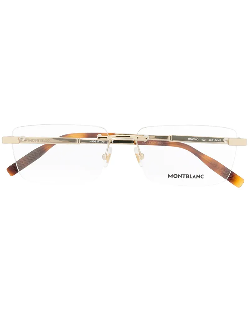 Montblanc Brille mit eckigem Gestell - Gold Gold