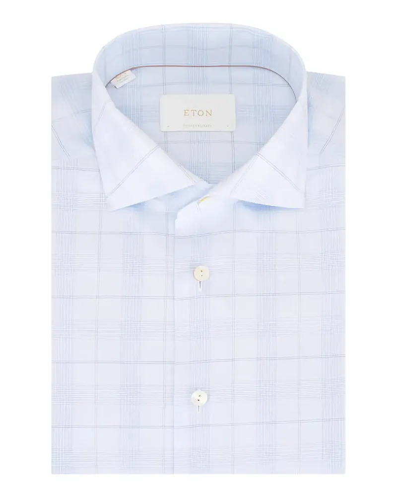 Eton Hemd mit Karomuster - Blau Blau