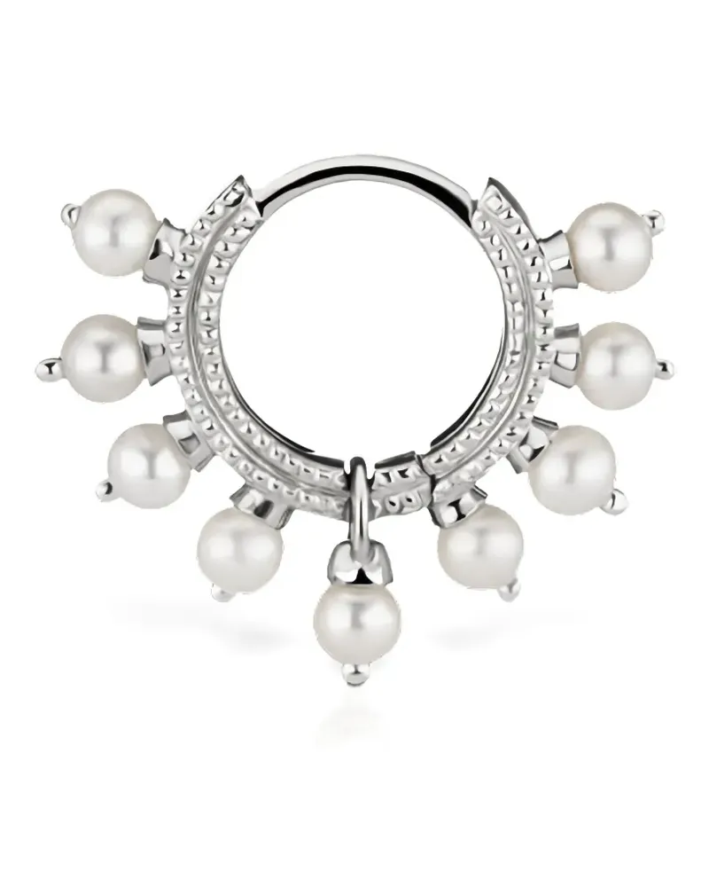 Maria Tash 18kt Pearl Coronet Weißgoldohrring - Silber Silber