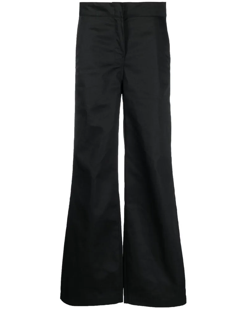 Palm Angels Hose mit umgeschlagenem Bund - Schwarz Schwarz
