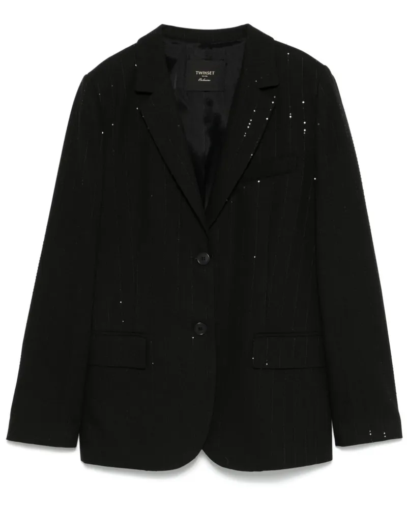 Twin-Set Blazer mit Pailletten - Schwarz Schwarz