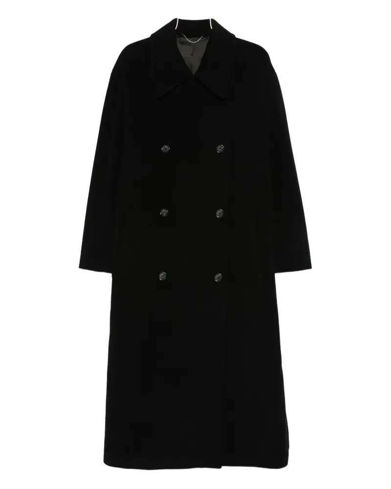 Totême Doppelreihiger Mantel - Schwarz Schwarz