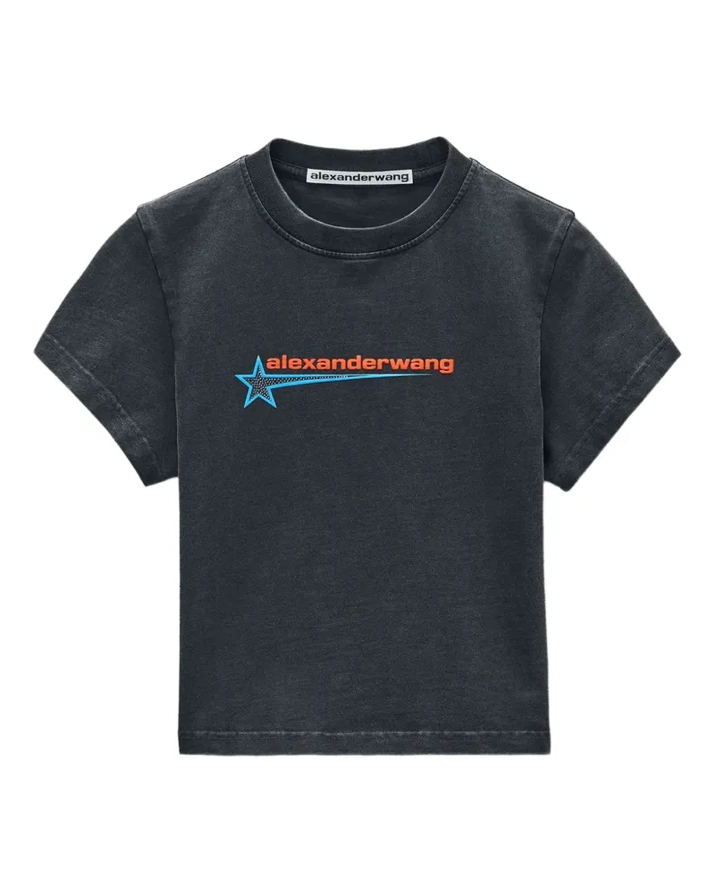 Alexander Wang Shrunken T-Shirt - Schwarz Schwarz