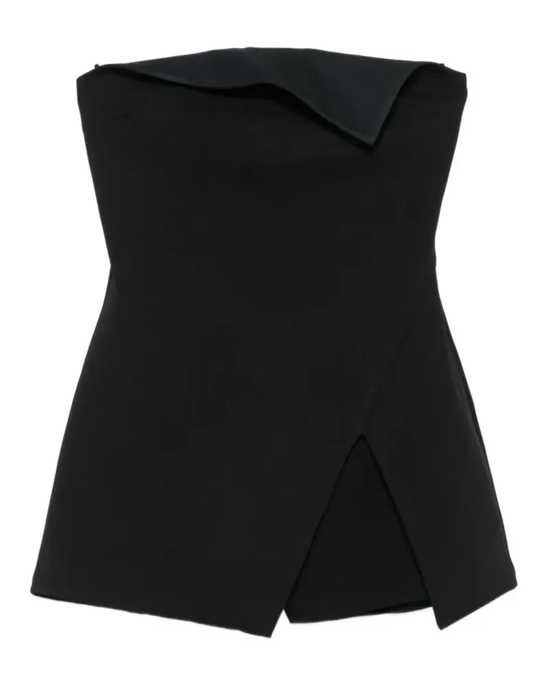 Aniye By Shana fold-over wrap dress - Schwarz Schwarz