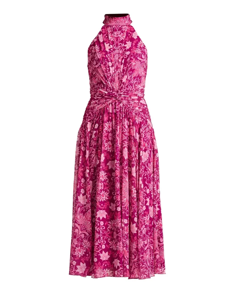 Tadashi Shoji Kyrene Midikleid mit Blumenprint - Rosa Rosa