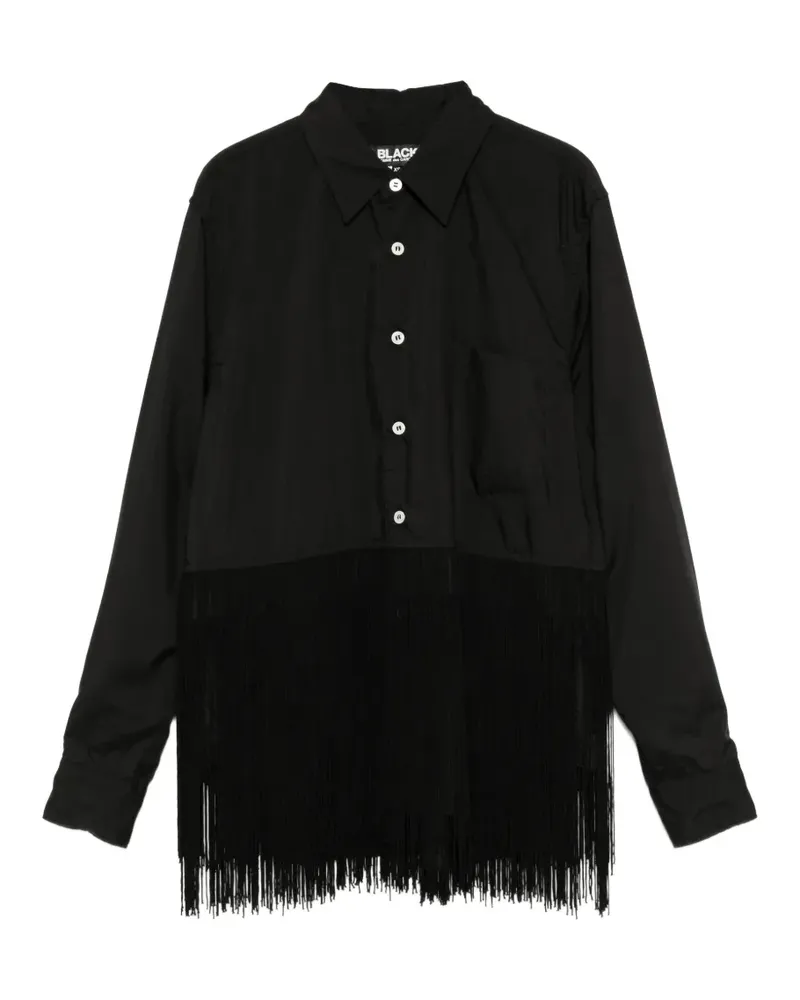 Comme des Garçons fringe-trimmed tiered shirt - Schwarz Schwarz