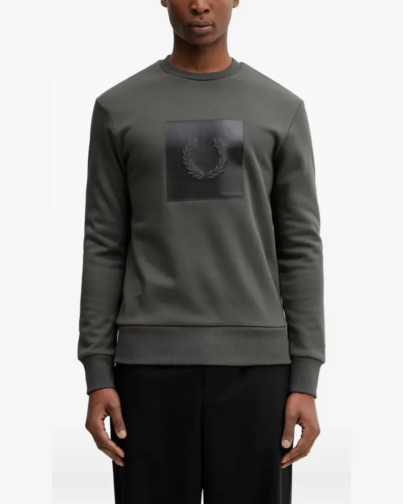 Fred Perry square-appliqué sweatshirt - Grün Grün