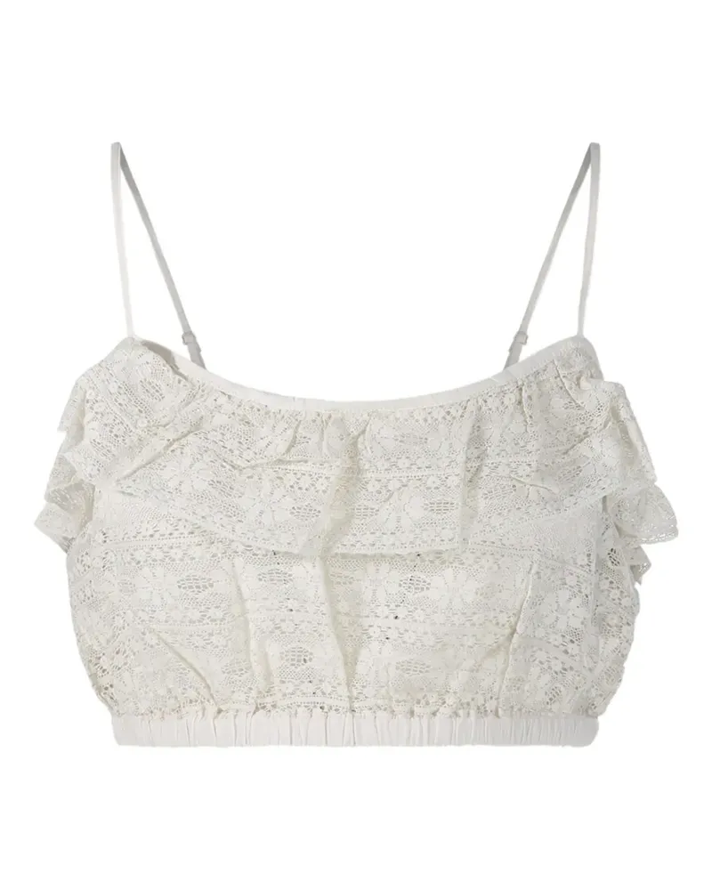 Antik Batik ruffled lace top - Nude Nude