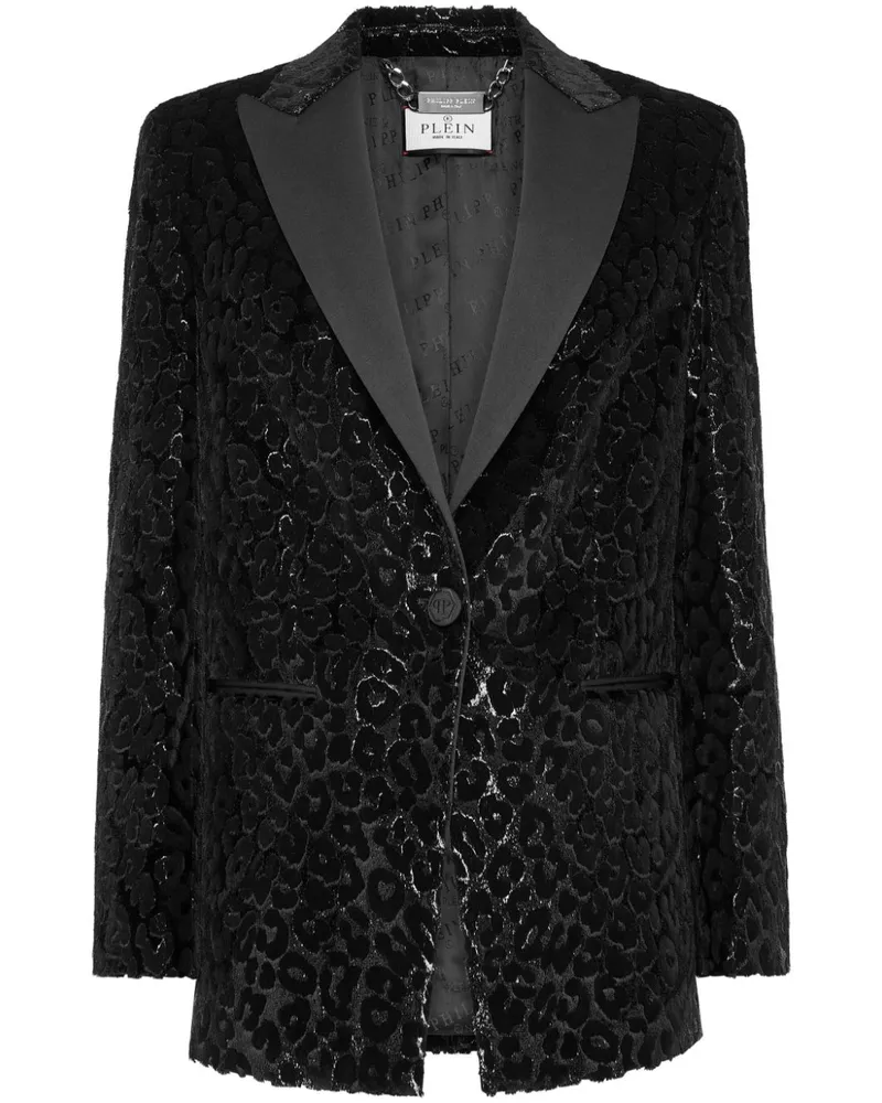 Philipp Plein Sakko aus Samt - Schwarz Schwarz