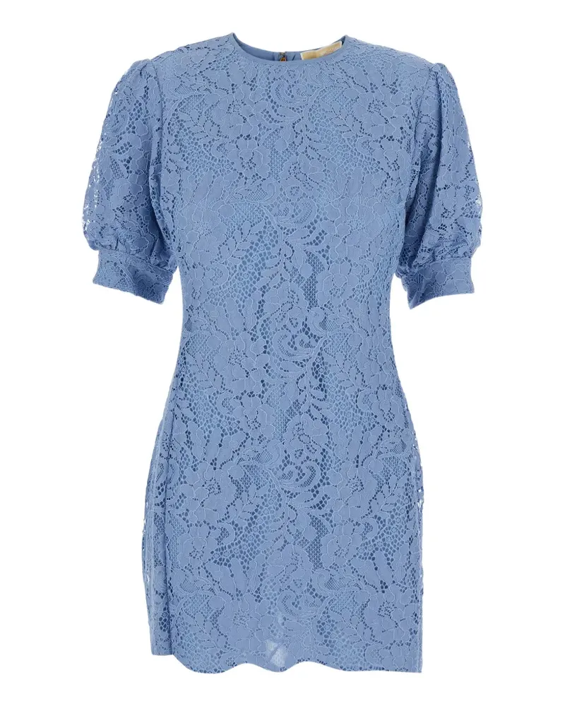 Michael Kors puff-sleeve lace dress - Blau Blau