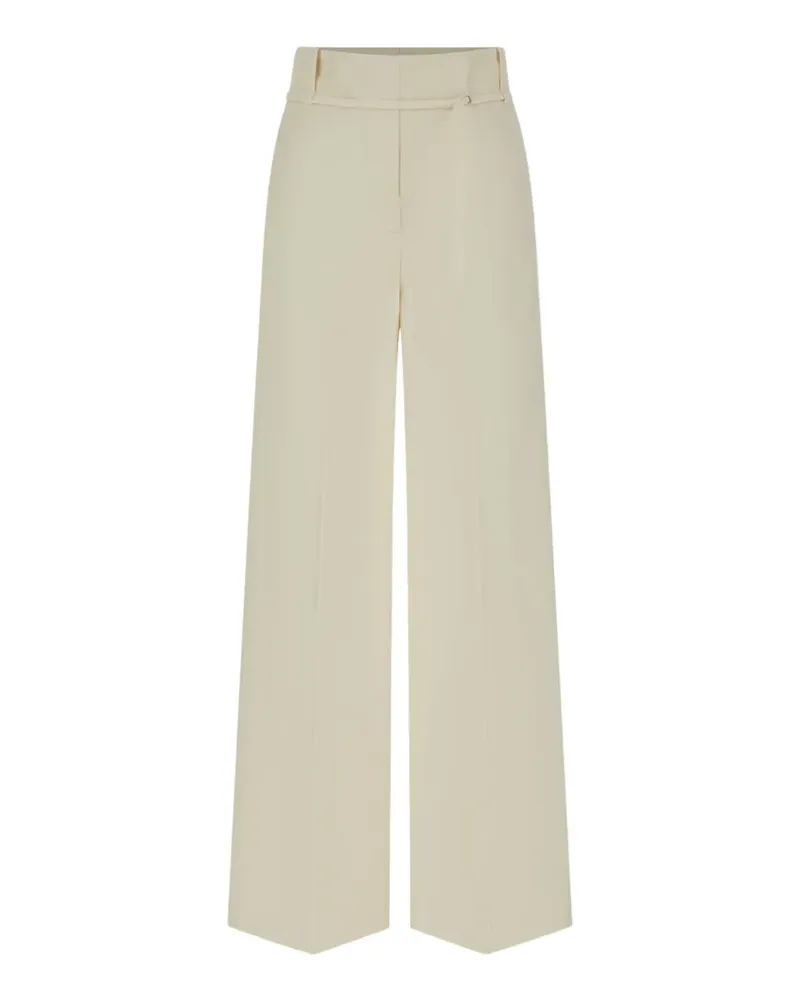 Paul & Shark Wide-Leg-Hose mit Gürtel - Weiß Weiß