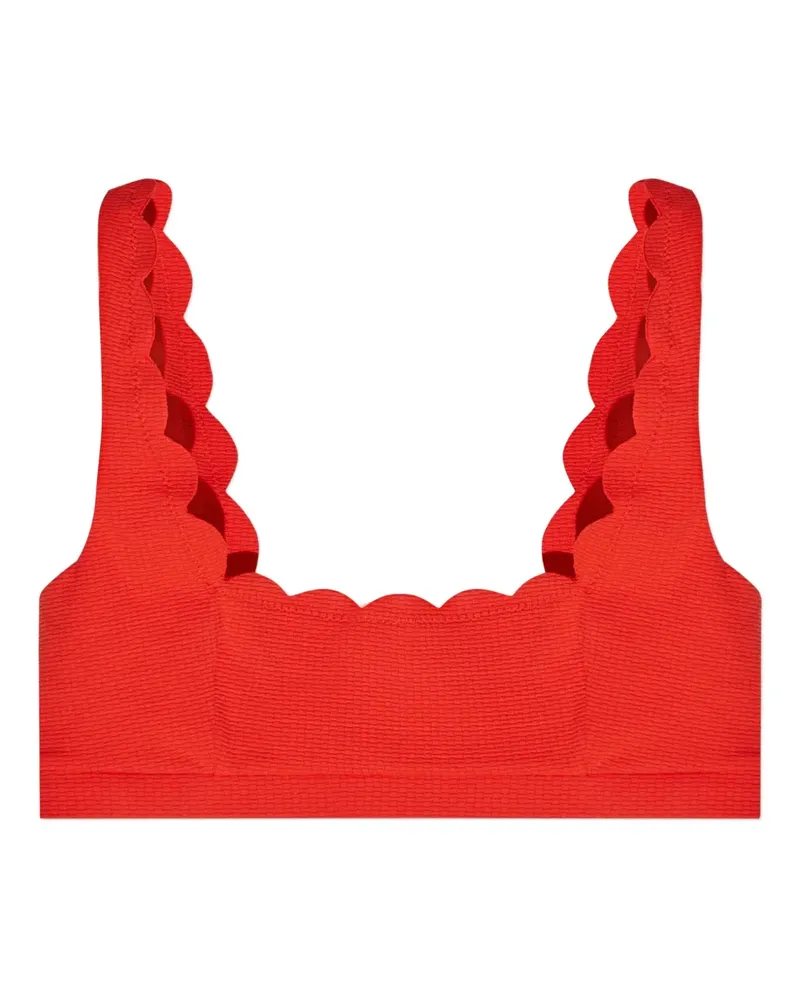 Marysia Mini Palm Springs Bikinioberteil mit Wellenkanten - Rot Rot