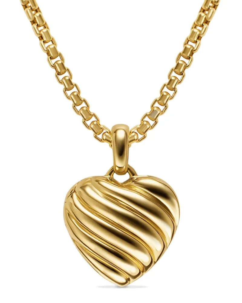David Yurman Skulpturaler 18kt Gelbgoldanhänger mit Zopfmuster Gold