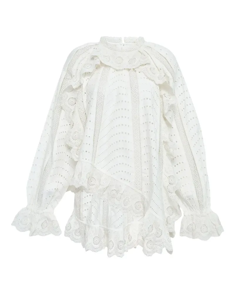 Ulla Johnson Asymmetrische Marcella Bluse - Weiß Weiß