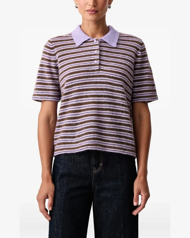 Mos Mosh MMMilvi striped polo shirt - Violett Violett