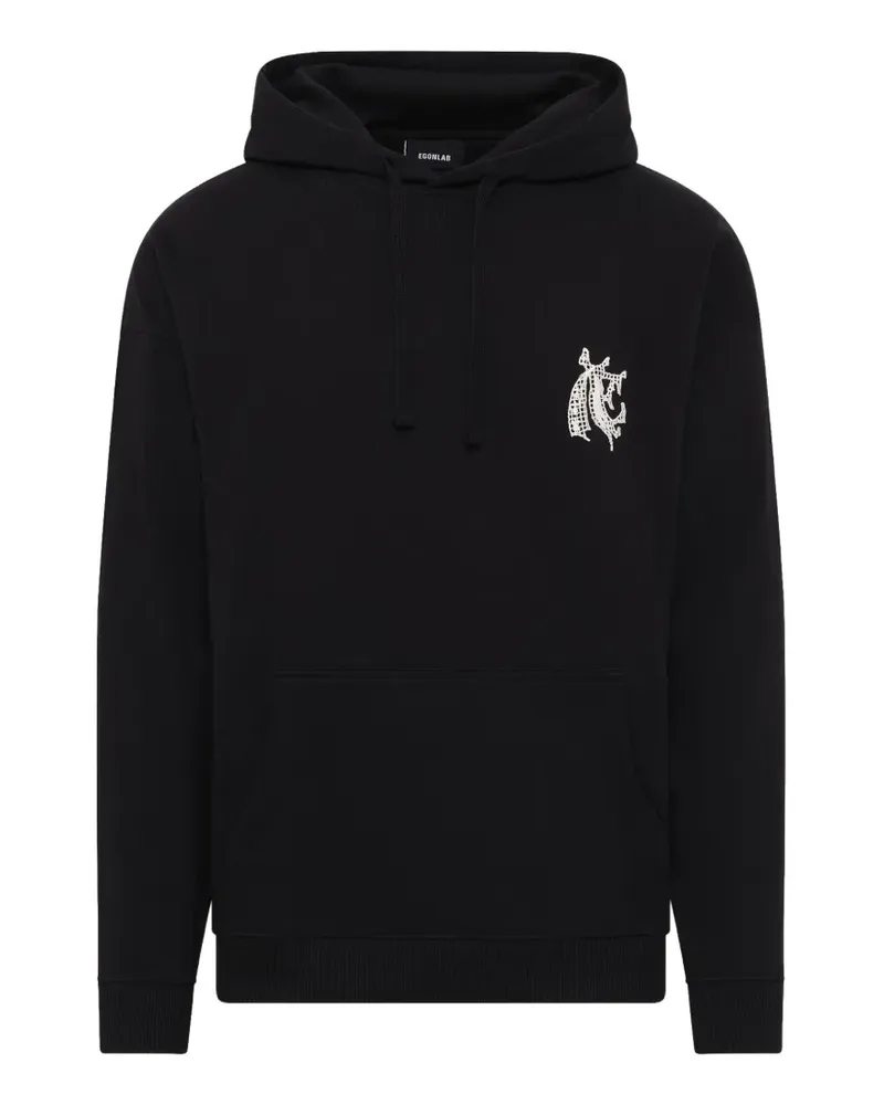 Egonlab Hoodie mit Hermine-Print - Schwarz Schwarz