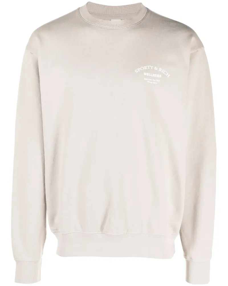 SPORTY & RICH Sweatshirt mit Logo-Print - Nude Nude
