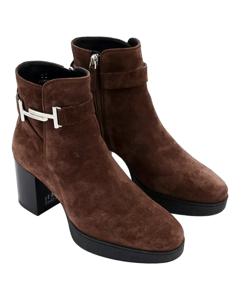TOD'S Tronch Doppia suede ankle boots - Braun Braun