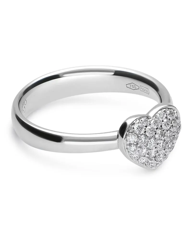 LEO PIZZO 18kt Amore Weißgoldring mit Diamanten - Silber Silber