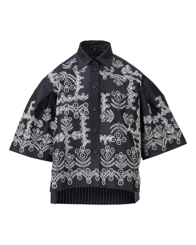 Biyan striped-pattern shirt - Blau Blau