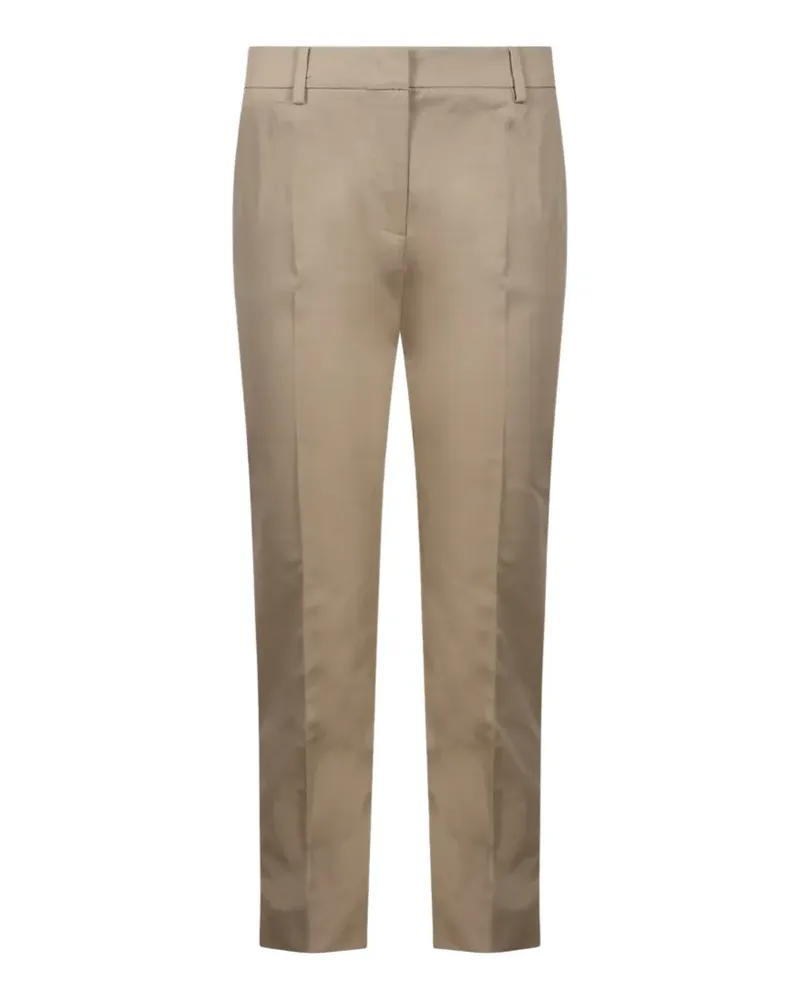 Max Mara slim-fit cotton-gabardine trousers - Nude Nude