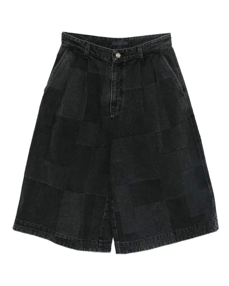 JUUN.J Bermudas im Patchwork-Look - Schwarz Schwarz