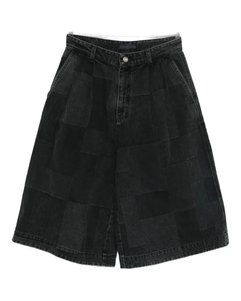 JUUN.J Bermudas im Patchwork-Look - Schwarz Schwarz