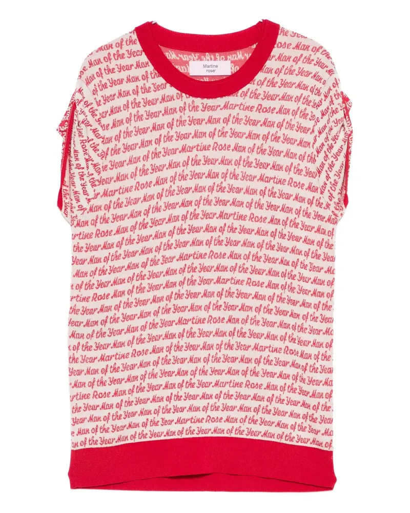 Martine Rose Gemustertes T-Shirt - Weiß Weiß