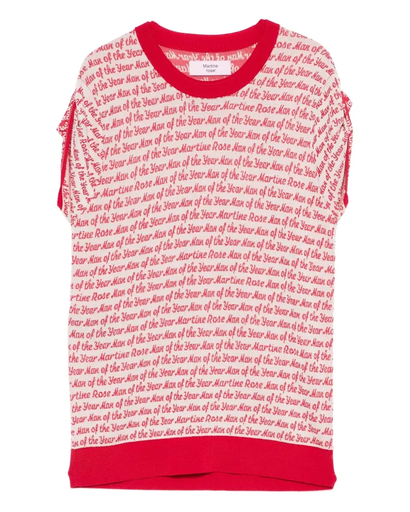 Martine Rose Gemustertes T-Shirt - Weiß Weiß