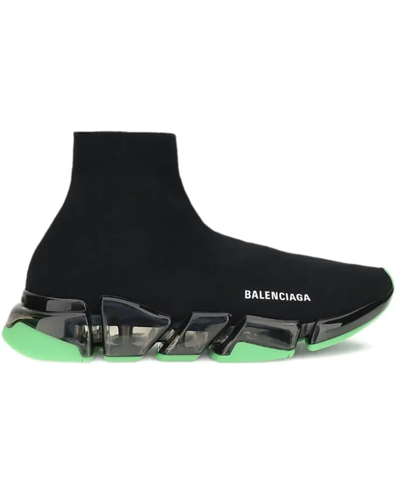 Balenciaga Sock-Sneakers mit transparenter Sohle - Schwarz Schwarz