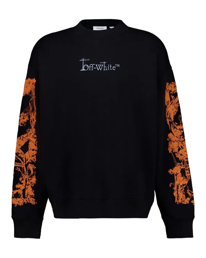 OFF-WHITE Hoodie mit grafischem Print - Schwarz Schwarz