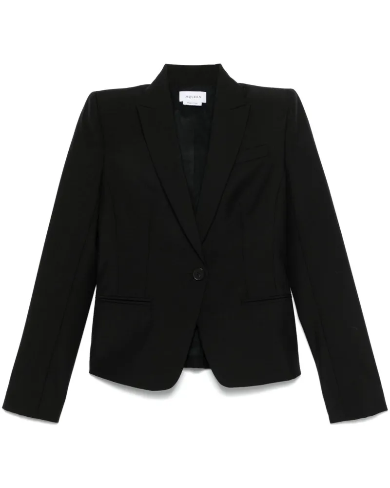 Alexander McQueen Blazer mit Logo-Anhänger - Schwarz Schwarz