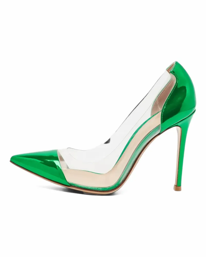Gianvito Rossi Plexi pointed-toe pumps - Grün Grün